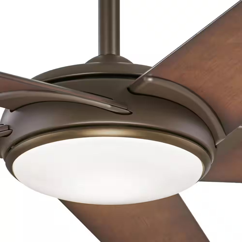 Raptor 60 In. Integrated LED Indoor Oil Rubbed Bronze Ceiling Fan with Light with Remote Control