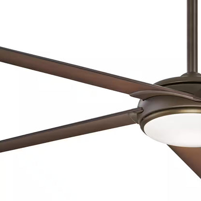 Raptor 60 In. Integrated LED Indoor Oil Rubbed Bronze Ceiling Fan with Light with Remote Control