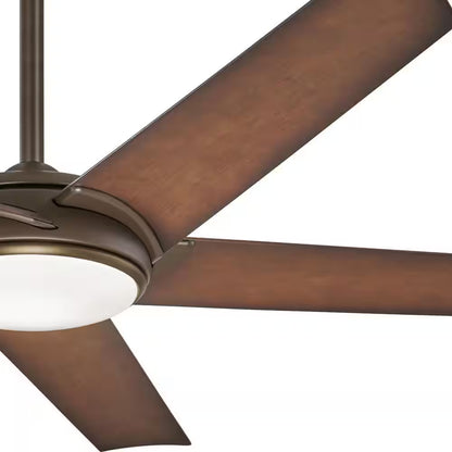 Raptor 60 In. Integrated LED Indoor Oil Rubbed Bronze Ceiling Fan with Light with Remote Control